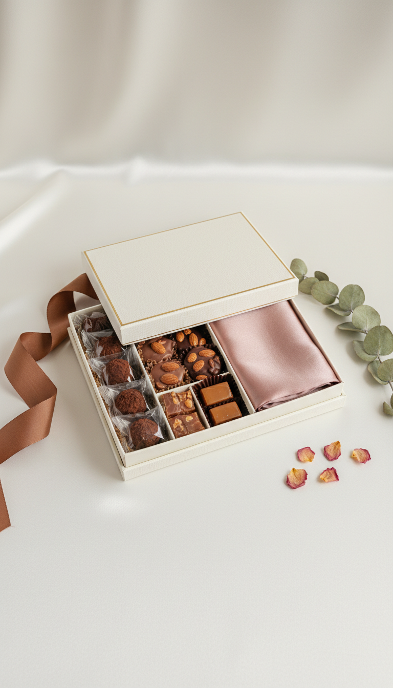 Artisanal Chocolate and Silk Gift Set